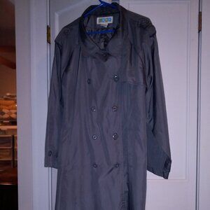 Women's Weather Solution Gray Grey Raincoat Trench coat 30W 4X/5X Plus Size